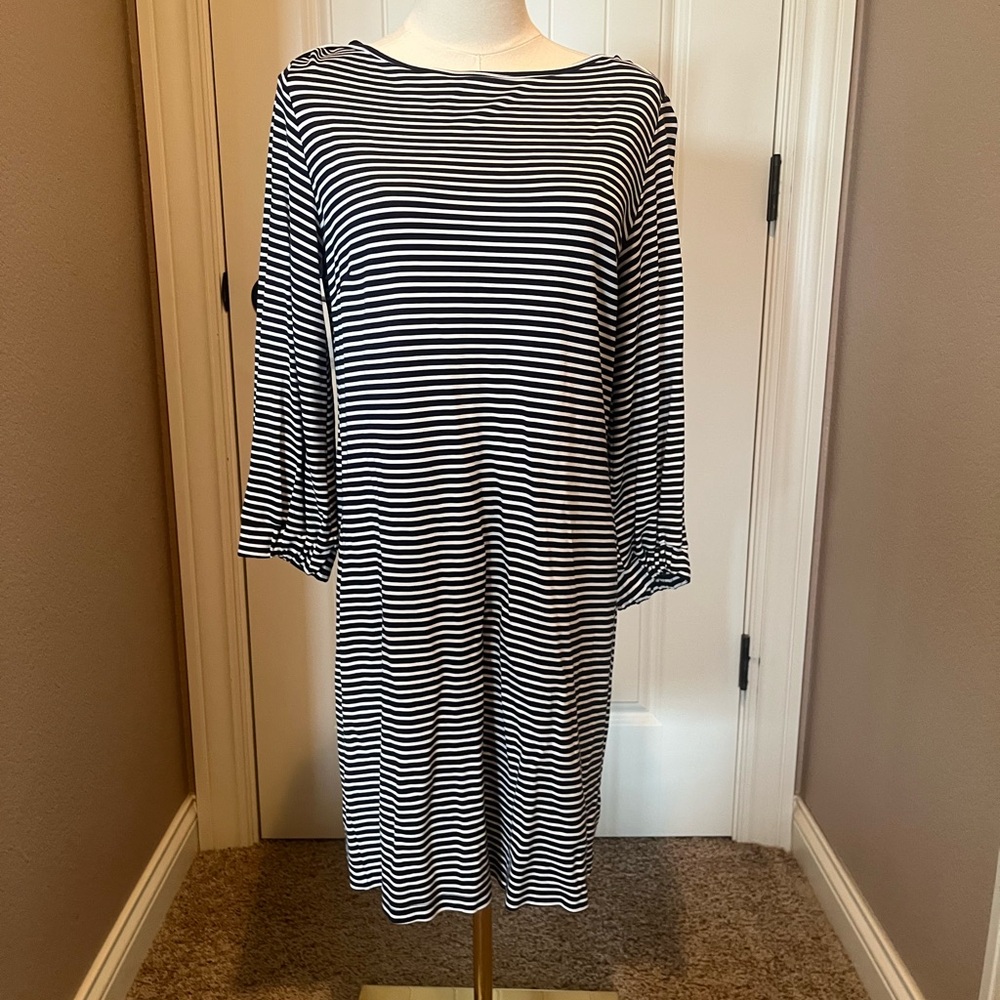 GAP Navy and White Striped Top